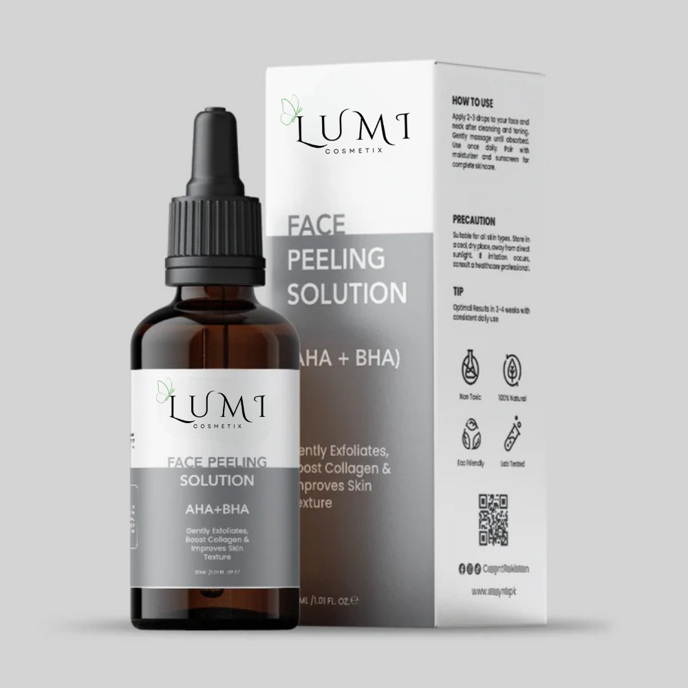 Lumi’s AHA + BHA Peeling Solution – Deep Exfoliation & Smoother Skin | 30ml